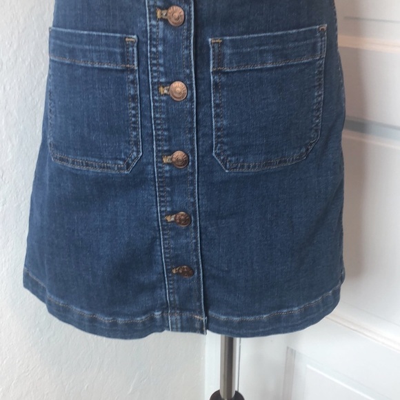 Madewell Stretch Denim A-Line Mini Skirt Size 2 - Picture 5 of 8
